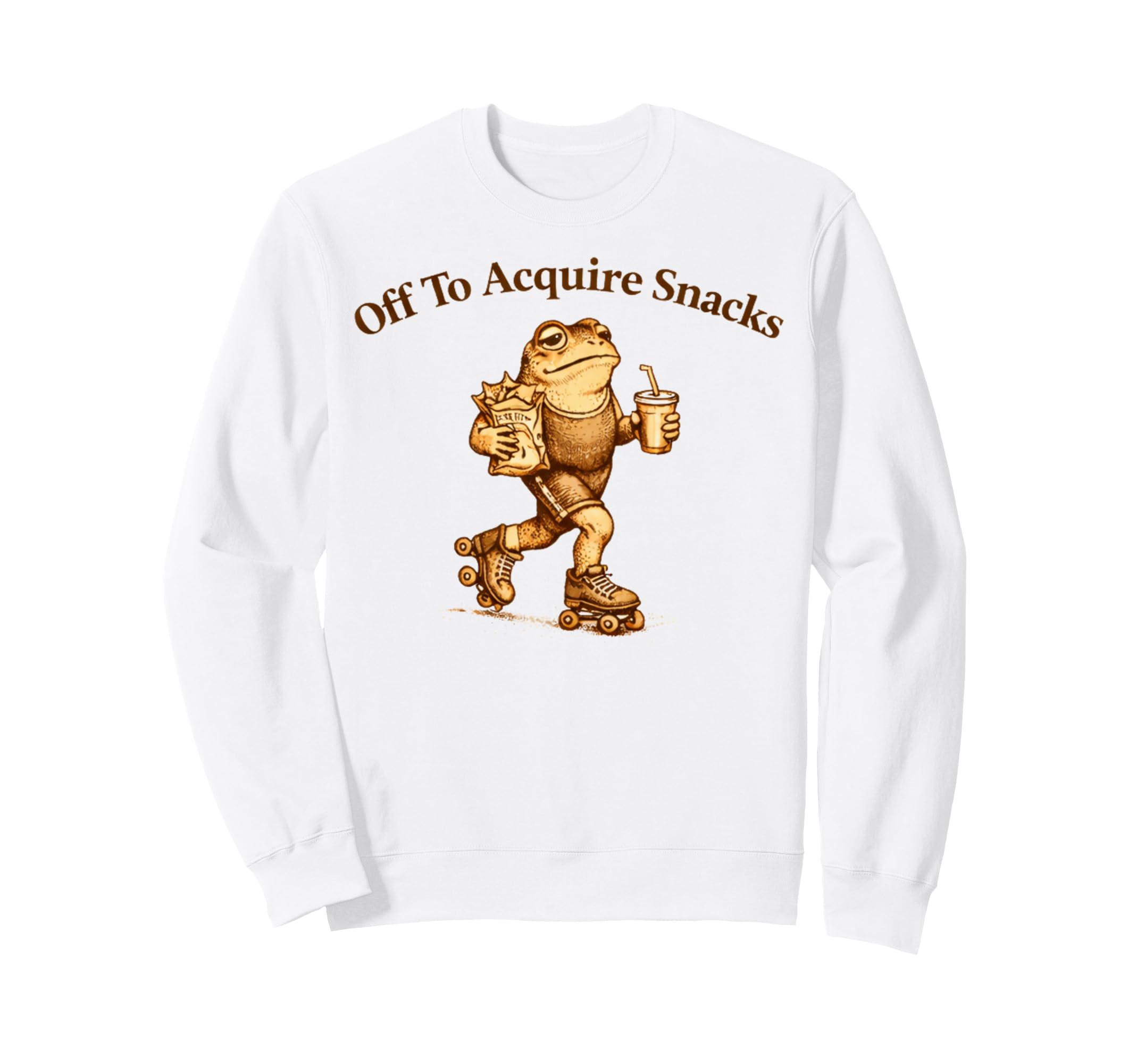 Off To Acquire Snacks Funny Frog Sweatshirt - Streetwear Style Men Women - T-Shirt, Sweatshirt, Hoodie