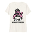 Messy Bun Soccer Mom Life Game Day T-Shirt - Minimalist Print for Adults - T-Shirt, Sweatshirt, Hoodie