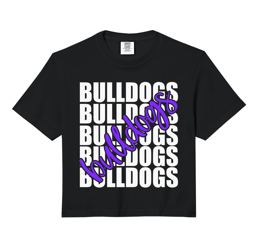 Bulldogs Purple School Sports Fan Team Hoodie - Novelty Apparel Unisex - T-Shirt, Sweatshirt, Hoodie