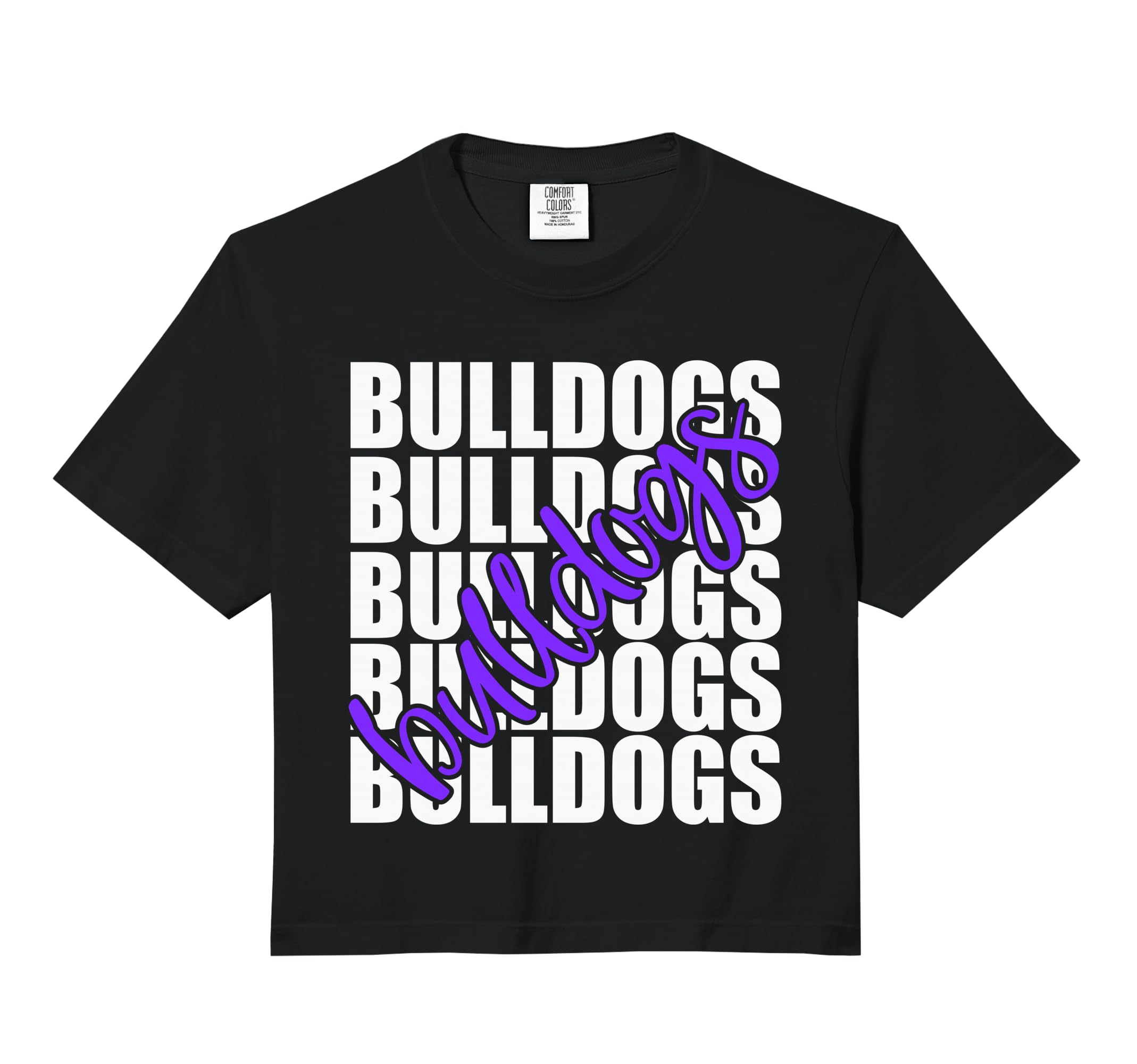 Bulldogs Purple School Sports Fan Team Hoodie - Novelty Apparel Unisex - T-Shirt, Sweatshirt, Hoodie