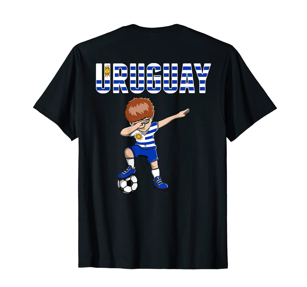 Dabbing Soccer Uruguay Soccer Fans Jersey T-Shirt - Novelty Apparel Unisex - T-Shirt, Sweatshirt, Hoodie