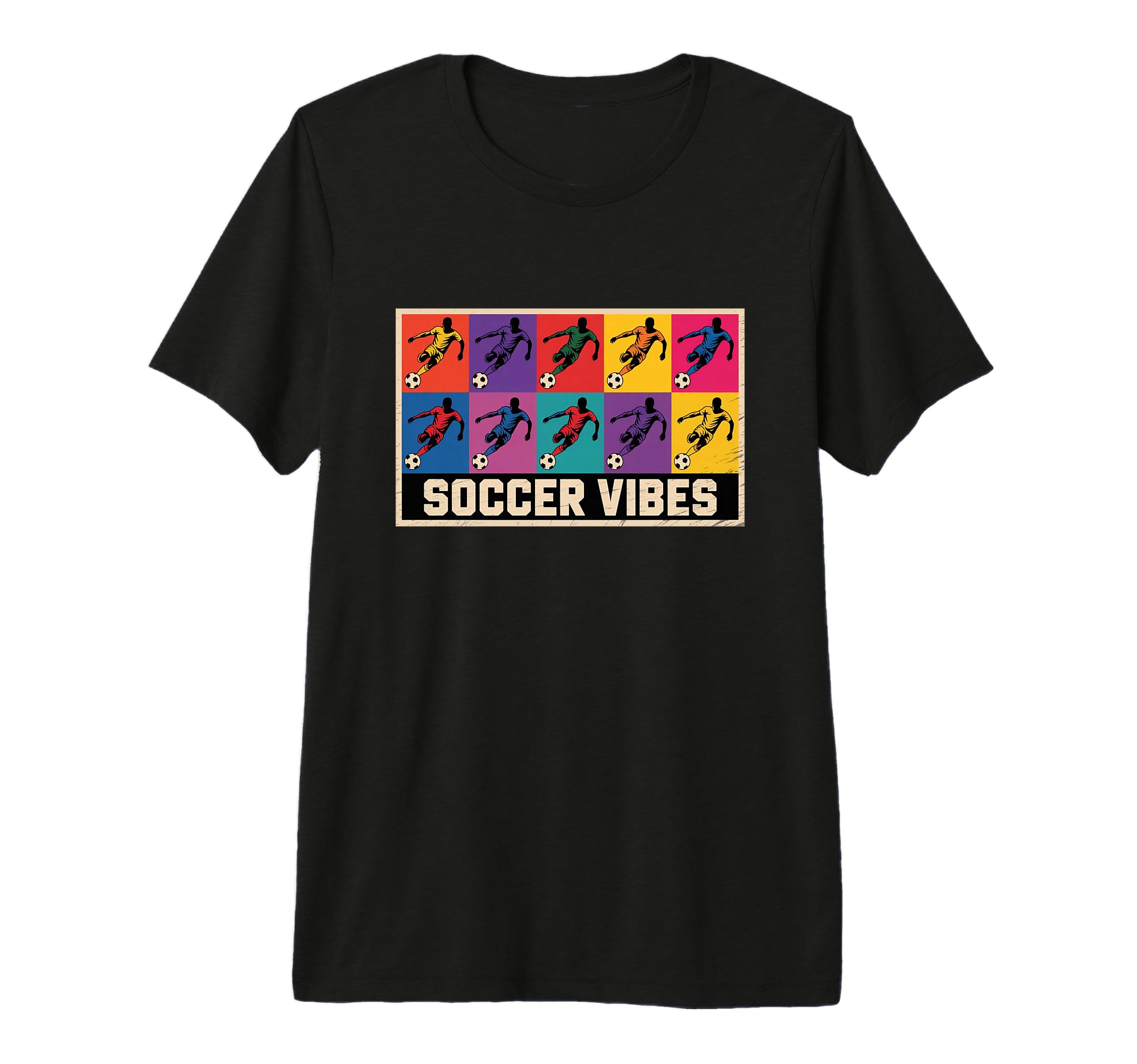 Soccer Vibes Colorful Action Packed T-Shirt - Novelty Apparel Men Women - T-Shirt, Sweatshirt, Hoodie