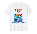 I Can Go All Night Long Gaming Pixel T-Shirt - Graphic Print Unisex - T-Shirt, Sweatshirt, Hoodie