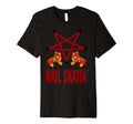 Hail Skatin Rollerskates Pentagram T-Shirt - Minimalist Print Men Women - T-Shirt, Sweatshirt, Hoodie