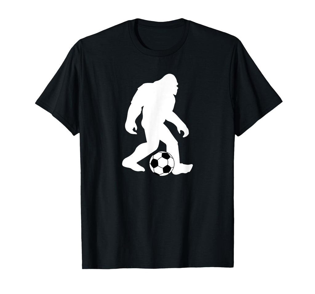 Bigfoot Playing Soccer Funny T-Shirt - Fun Novelty Design for Adults - T-Shirt, Sweatshirt, Hoodie