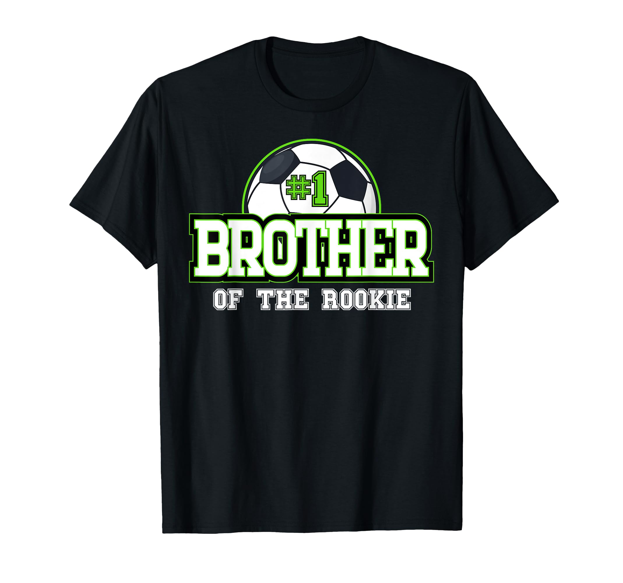 Brother Rookie 1St Birthday Soccer Theme T-Shirt - Trendy Graphic Unisex - T-Shirt, Sweatshirt, Hoodie