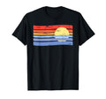 Sunset Stripes Distressed 70S T-Shirt - Custom Art Print Unisex - T-Shirt, Sweatshirt, Hoodie