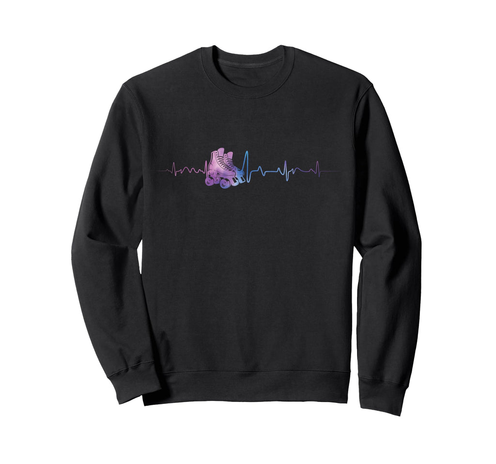Roller Skating Skate Heartbeat Sweatshirt - Graphic Print for Adults - T-Shirt, Sweatshirt, Hoodie