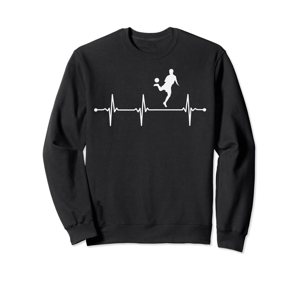 Soccer Player Heartbeat Soccer Sweatshirt - Casual Everyday Wear Unisex - T-Shirt, Sweatshirt, Hoodie