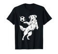 Happy Dog Playing Soccer Funny Sports T-Shirt - Aesthetic Graphic Unisex - T-Shirt, Sweatshirt, Hoodie