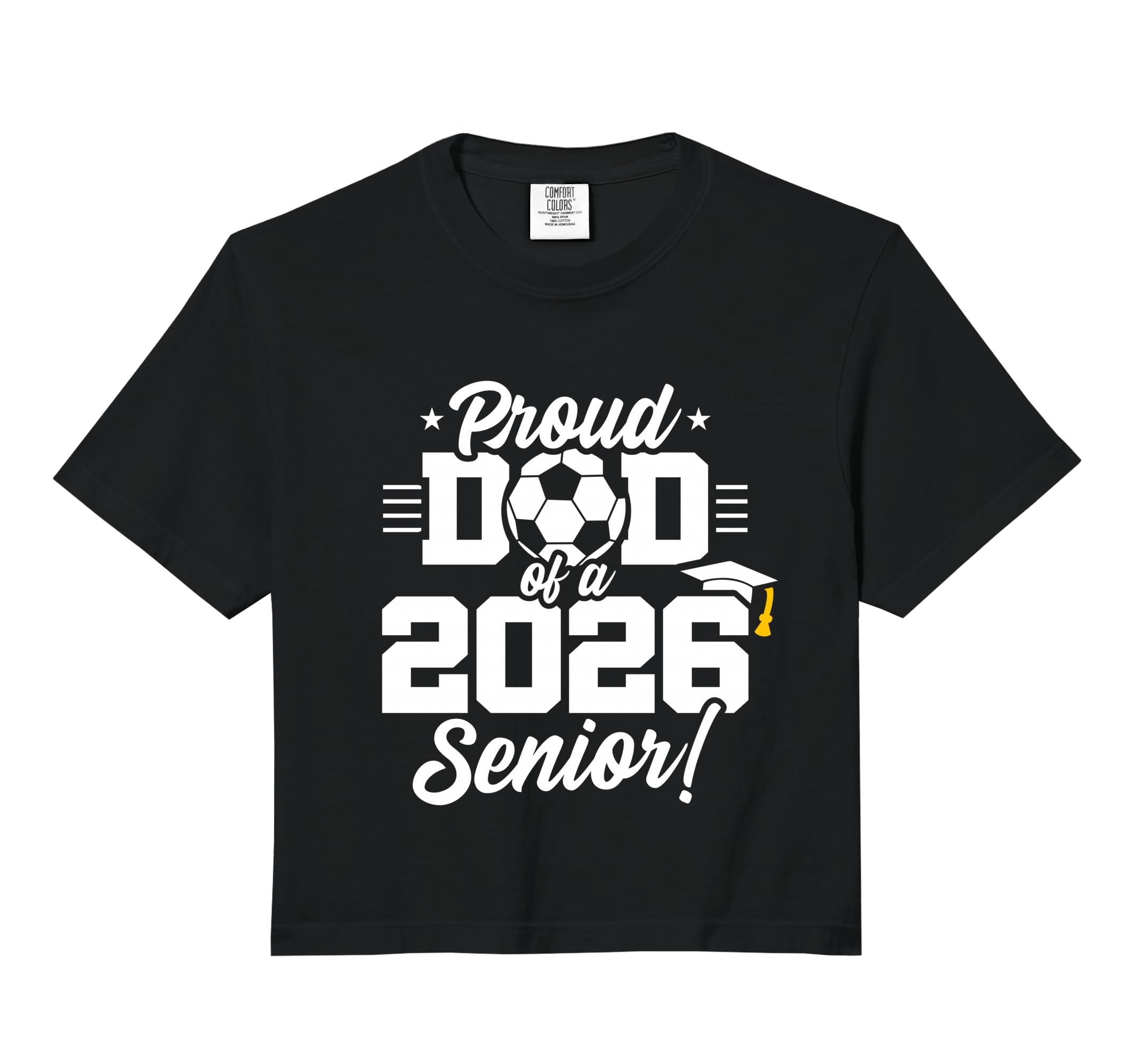 Class 2026 Senior Year Soccer Dad Senior Hoodie - Graphic Print for Adults - T-Shirt, Sweatshirt, Hoodie