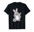Dab Easter Bunny Rabbit Soccer T-Shirt - Minimalist Print Men Women - T-Shirt, Sweatshirt, Hoodie