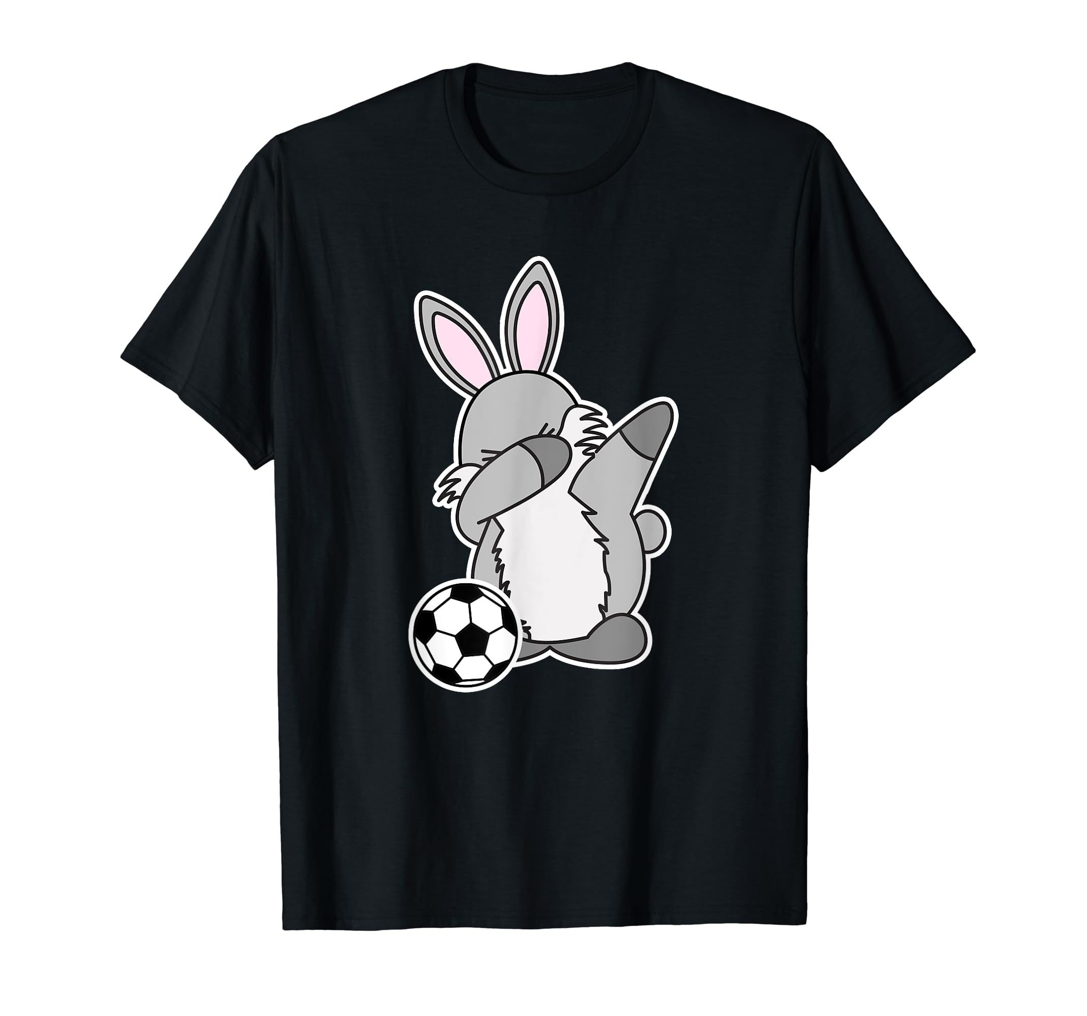 Dab Easter Bunny Rabbit Soccer T-Shirt - Minimalist Print Men Women - T-Shirt, Sweatshirt, Hoodie