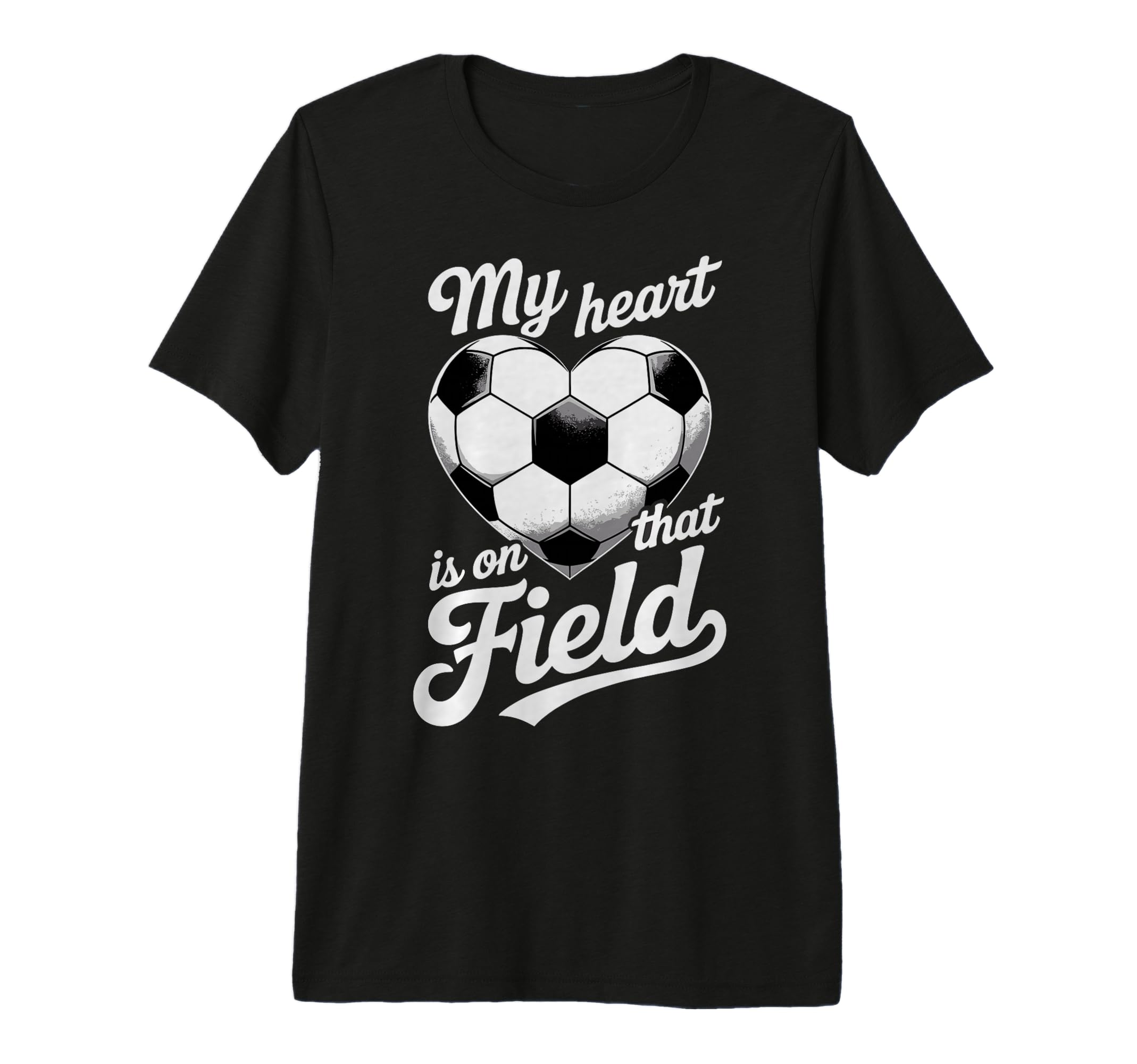 My Heart Is That Field Soccer Player Fan T-Shirt - Minimalist Print Unisex - T-Shirt, Sweatshirt, Hoodie