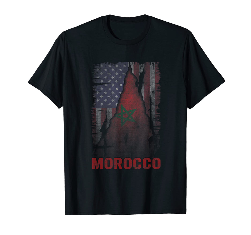 Moorish American Morocco Flag Moroccan T-Shirt - Unique Graphic Men Women - T-Shirt, Sweatshirt, Hoodie