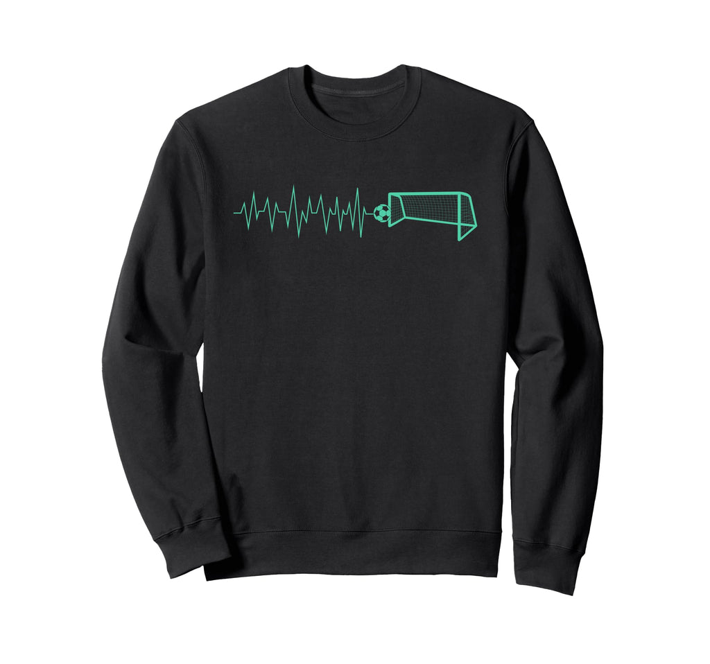 Funny Soccer Heartbeat Ecg Sweatshirt - Minimalist Print Men Women - T-Shirt, Sweatshirt, Hoodie