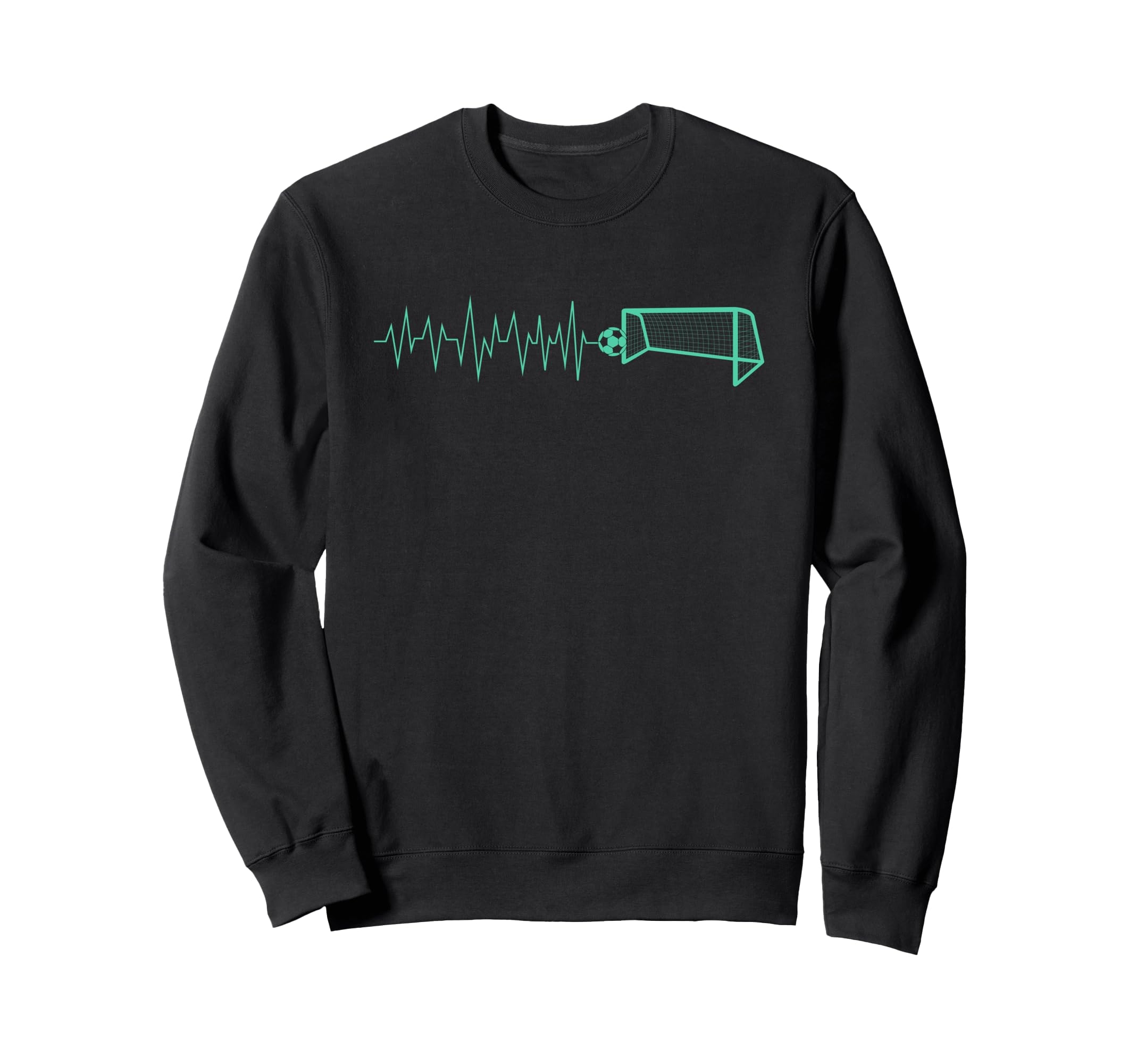 Funny Soccer Heartbeat Ecg Sweatshirt - Minimalist Print Men Women - T-Shirt, Sweatshirt, Hoodie
