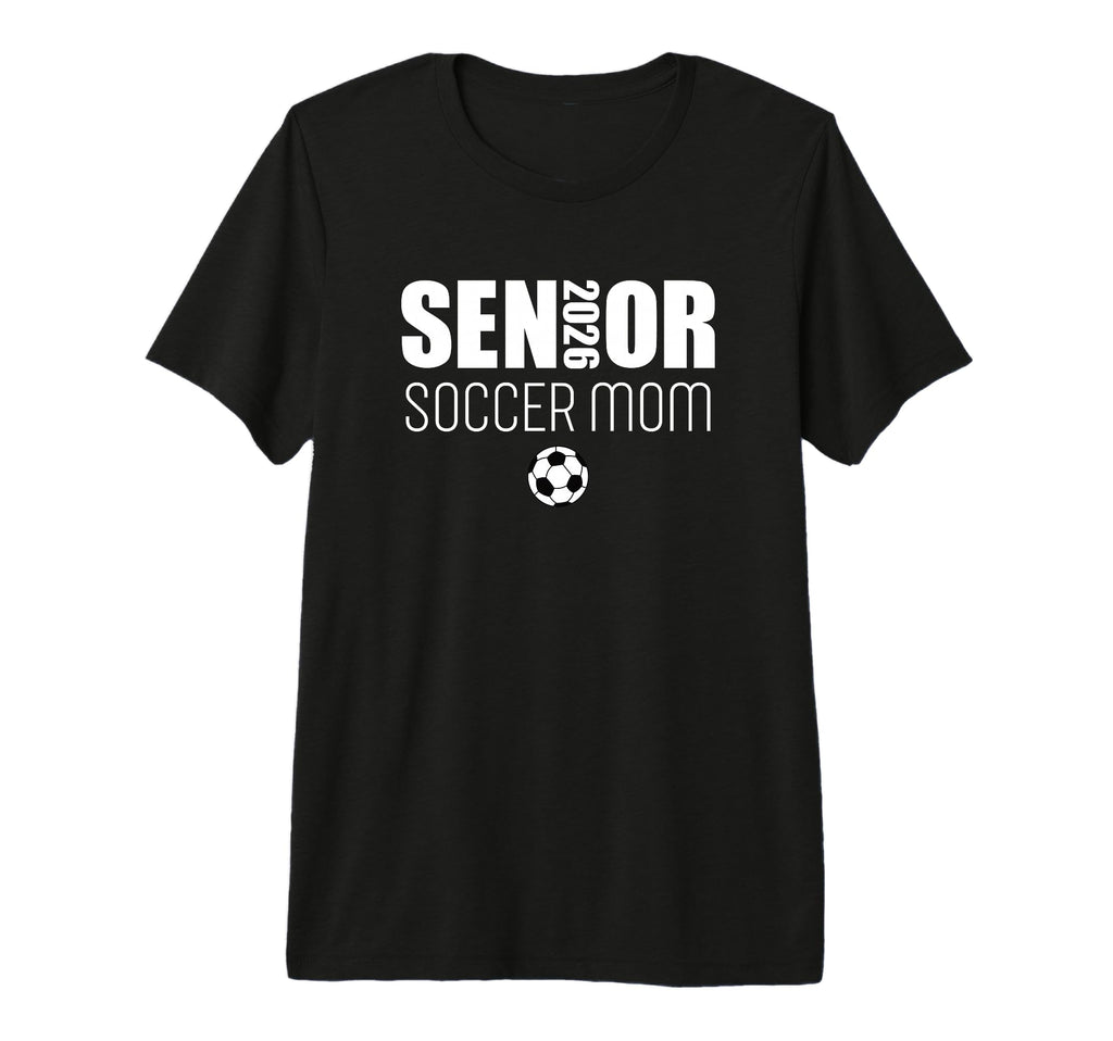 2026 Senior Soccer Team Mom Tri Blend T-Shirt - Unique Graphic for Adults - T-Shirt, Sweatshirt, Hoodie