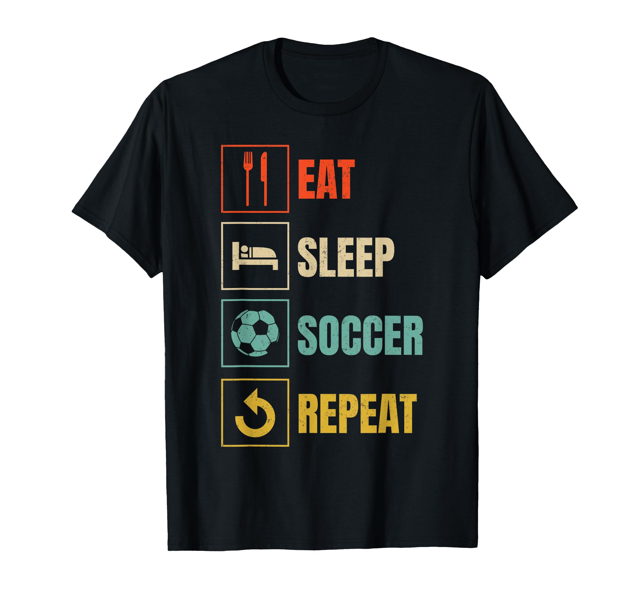 Eat Sleep Soccer Repeat Sports Lover T-Shirt - Minimalist Print for Adults - T-Shirt, Sweatshirt, Hoodie