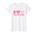 Peace Love Soccer Soccer Player Soccer T-Shirt - Custom Art Print Unisex - T-Shirt, Sweatshirt, Hoodie