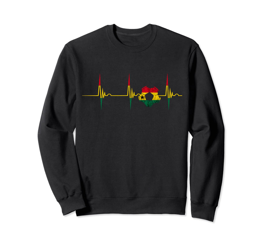 Ghana Soccer Team Ghana Heartbeat Sweatshirt - Custom Art Print for Adults - T-Shirt, Sweatshirt, Hoodie