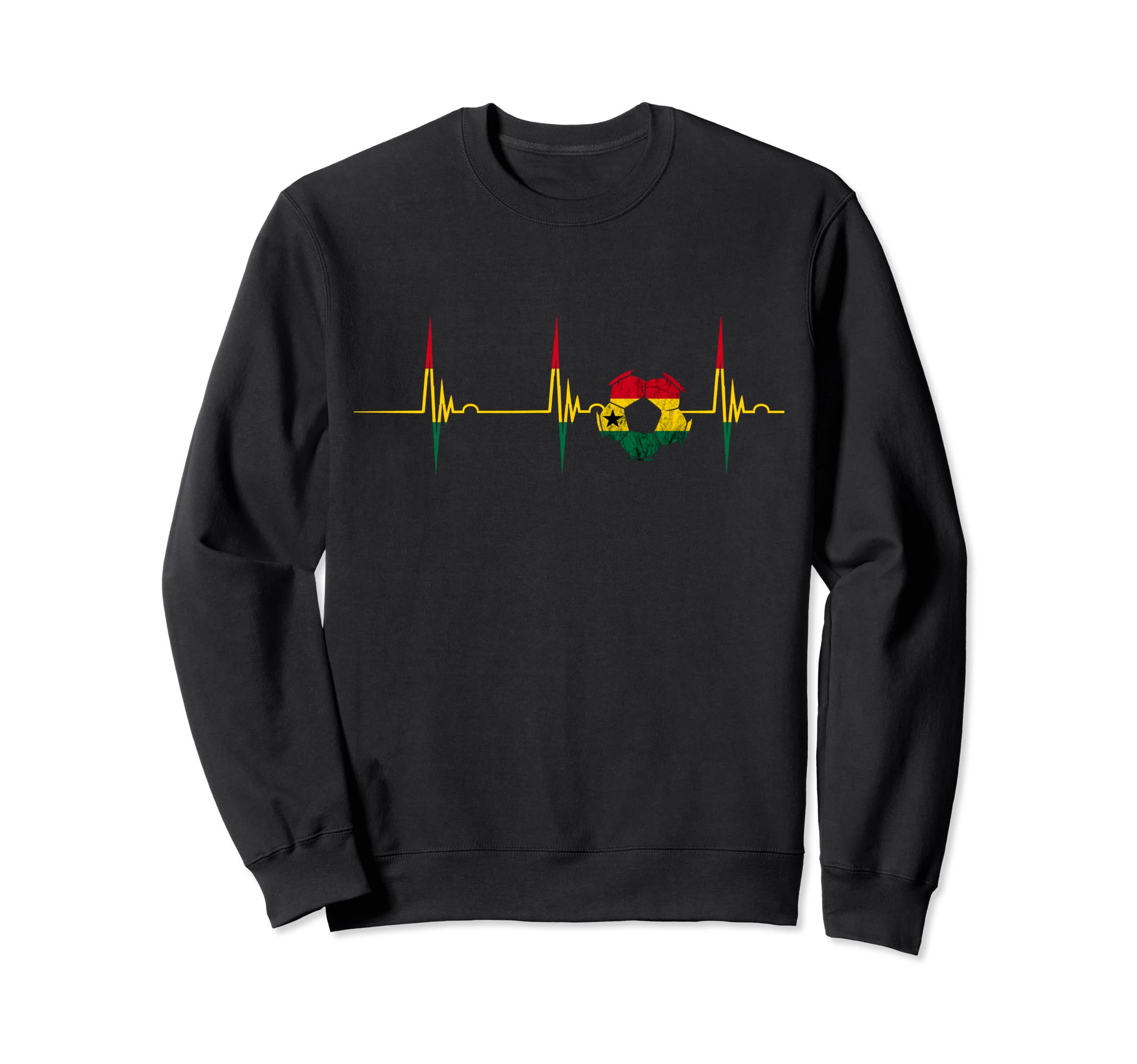 Ghana Soccer Team Ghana Heartbeat Sweatshirt - Custom Art Print for Adults - T-Shirt, Sweatshirt, Hoodie