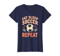 Eat Sleep Soccer Repeat Mens Soccer T-Shirt - Aesthetic Graphic for Adults - T-Shirt, Sweatshirt, Hoodie