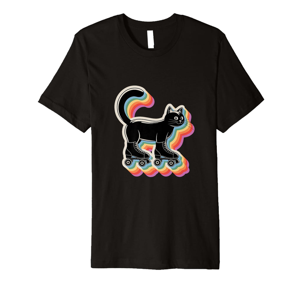 Kawaii Cat Roller Skate Shoes Roller T-Shirt - Unique Graphic Men Women - T-Shirt, Sweatshirt, Hoodie