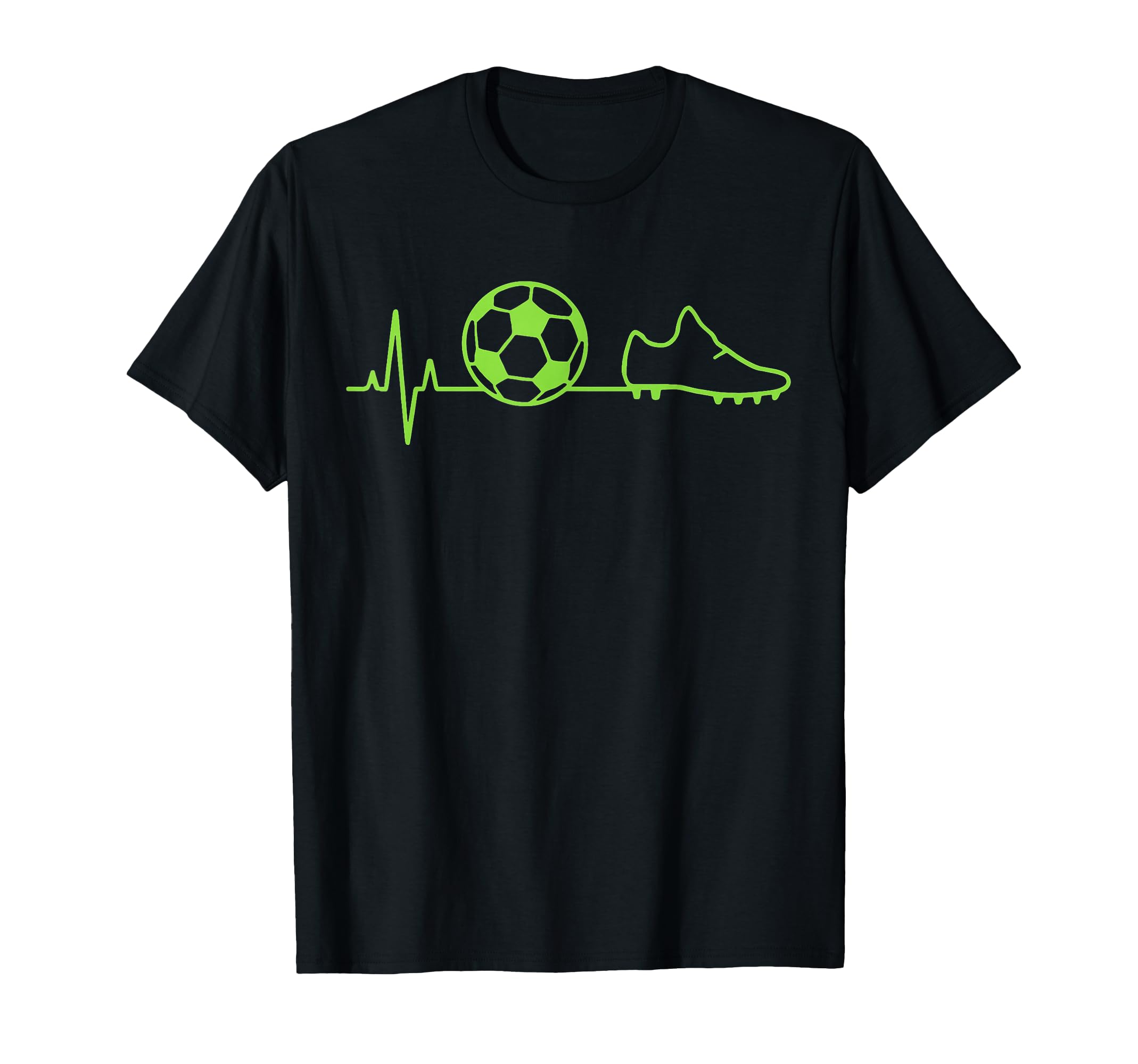Soccer Heartbeat Pulse Ball Cleat T-Shirt - Minimalist Print for Adults - T-Shirt, Sweatshirt, Hoodie