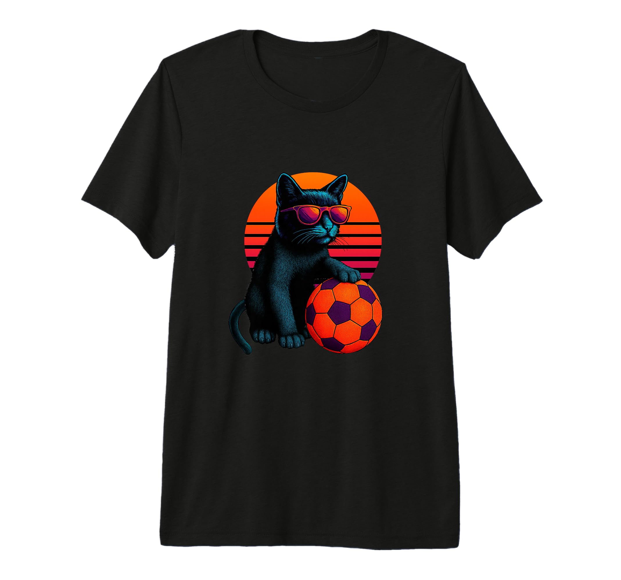 Cat Soccer Ball Soccer Player T-Shirt - Novelty Apparel Men Women - T-Shirt, Sweatshirt, Hoodie