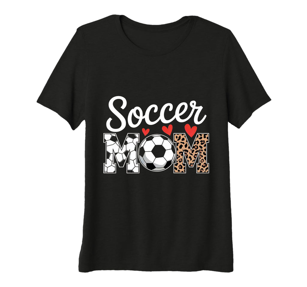 Womens Fun Soccer Mom Hearts Tri T-Shirt - Fun Novelty Design for Adults - T-Shirt, Sweatshirt, Hoodie