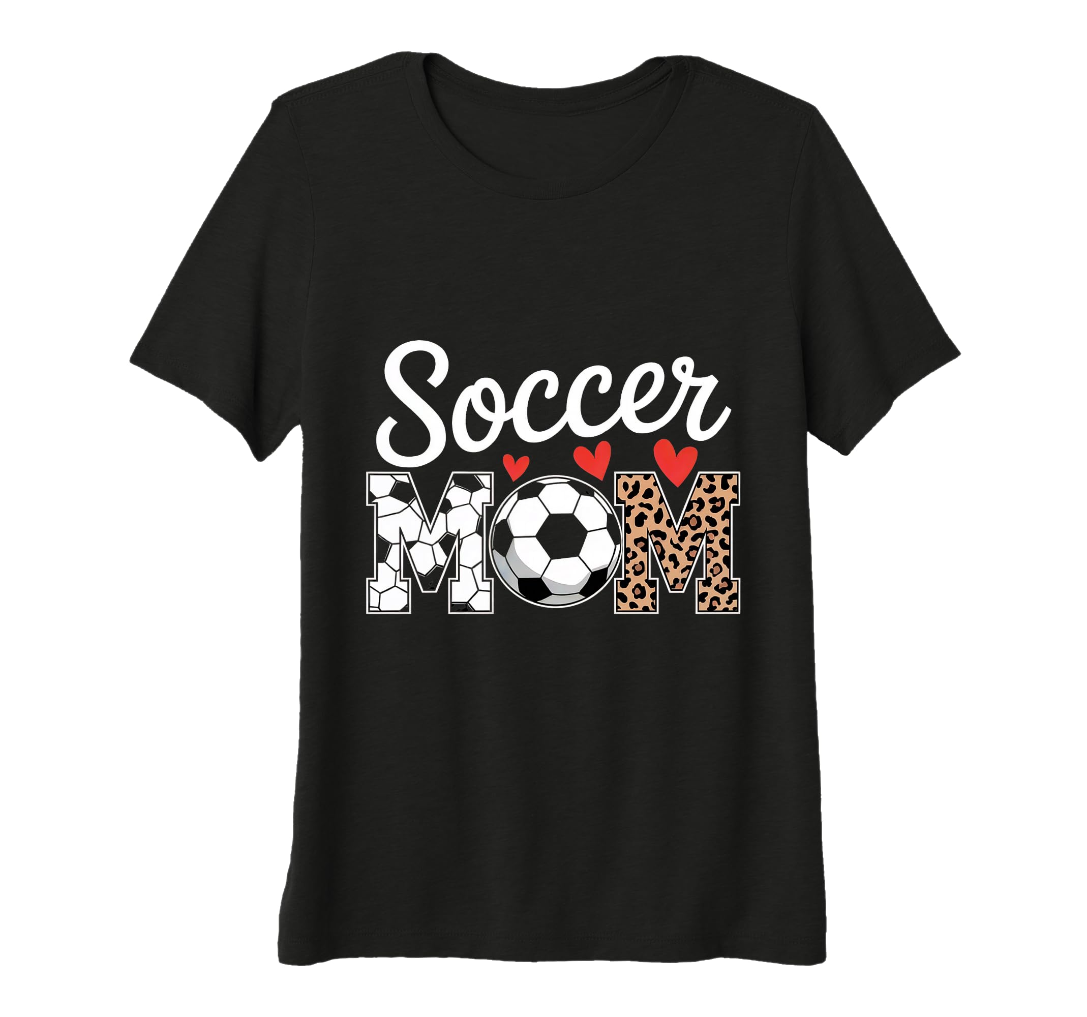 Womens Fun Soccer Mom Hearts Tri T-Shirt - Fun Novelty Design for Adults - T-Shirt, Sweatshirt, Hoodie