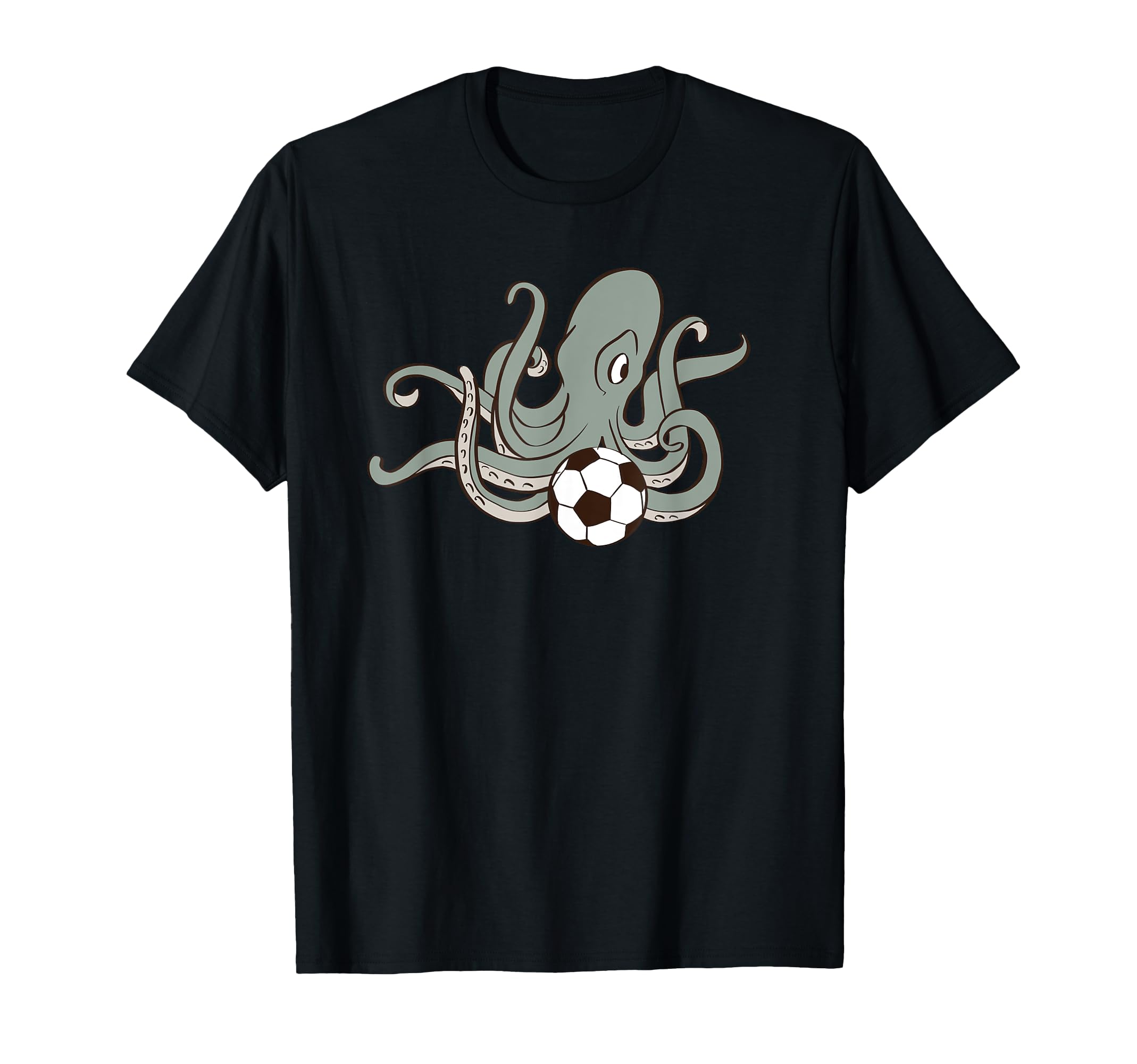 Octopus Playing Soccer Ball Sports T-Shirt - Custom Art Print Unisex - T-Shirt, Sweatshirt, Hoodie
