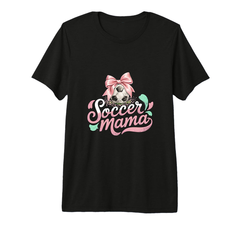 Soccer Mama Coquette Bow Sideline T-Shirt - Minimalist Print for Adults - T-Shirt, Sweatshirt, Hoodie