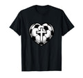 Soccer Ball Heart Christian Faith Cross T-Shirt - Novelty Apparel Men Women - T-Shirt, Sweatshirt, Hoodie