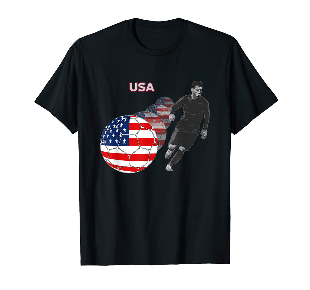 Usa Flag Football Player World Game T-Shirt - Minimalist Print Men Women - T-Shirt, Sweatshirt, Hoodie