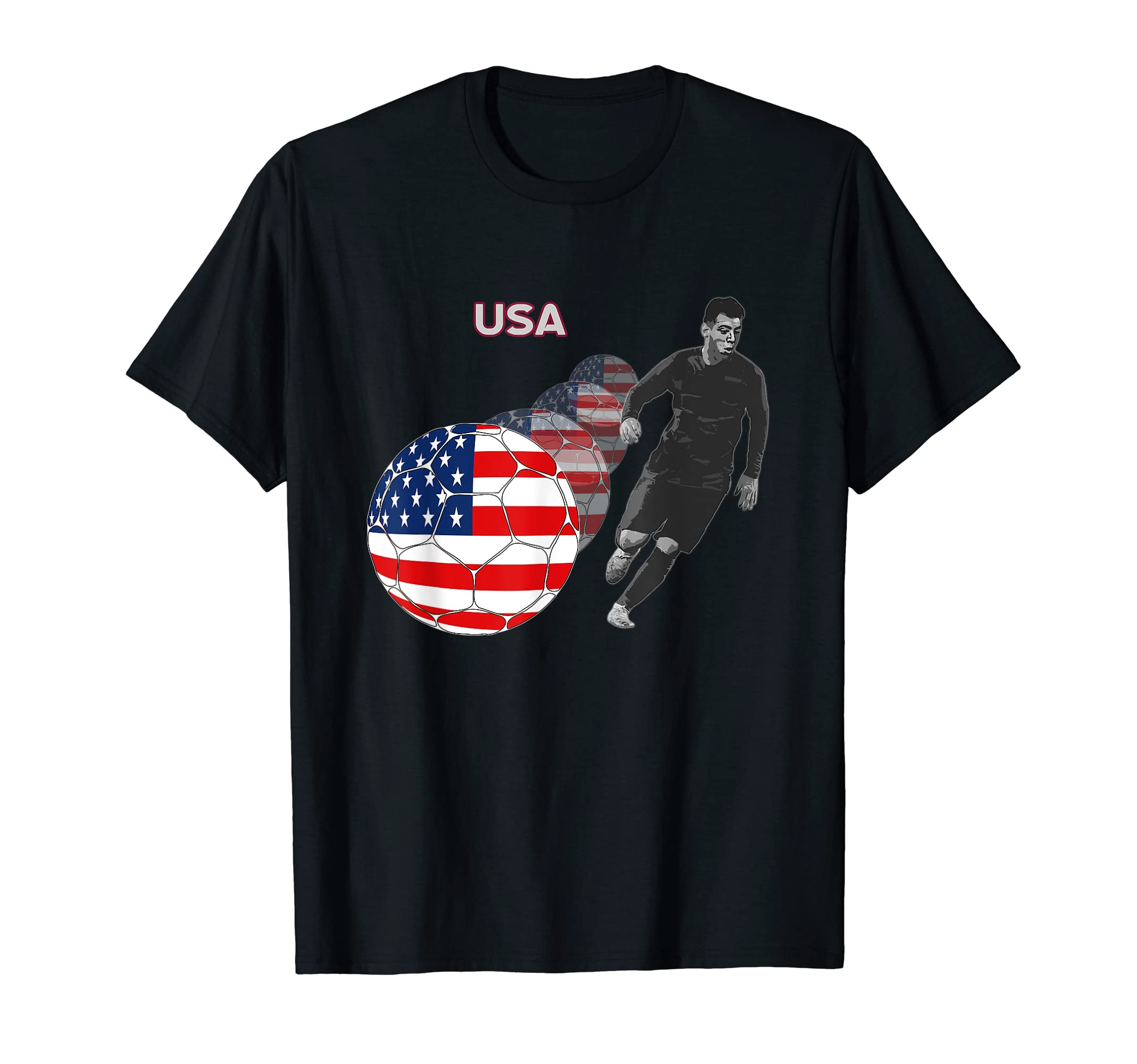 Usa Flag Football Player World Game T-Shirt - Minimalist Print Men Women - T-Shirt, Sweatshirt, Hoodie