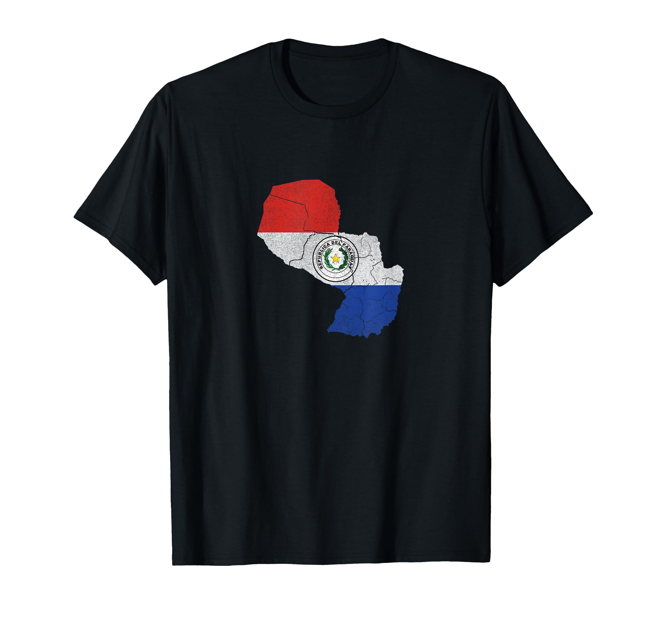 Paraguay Flag Distressed T-Shirt - Novelty Apparel Men Women - T-Shirt, Sweatshirt, Hoodie