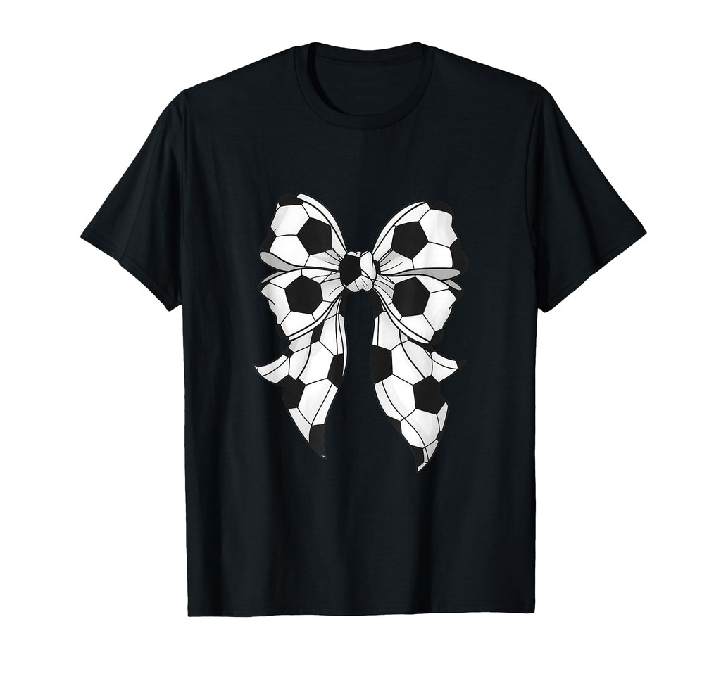 Soccer Coquette Bow Soccer Mama Mom T-Shirt - Novelty Apparel Unisex - T-Shirt, Sweatshirt, Hoodie