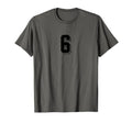 Number 6 80S 90S Soccer Team Jersey T-Shirt - Unique Graphic for Adults - T-Shirt, Sweatshirt, Hoodie