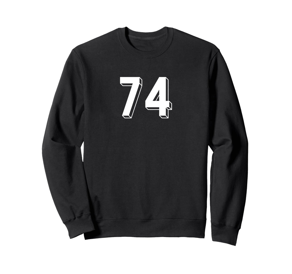 Number 74 80S 90S Soccer Team Sweatshirt - Fun Novelty Design Unisex - T-Shirt, Sweatshirt, Hoodie