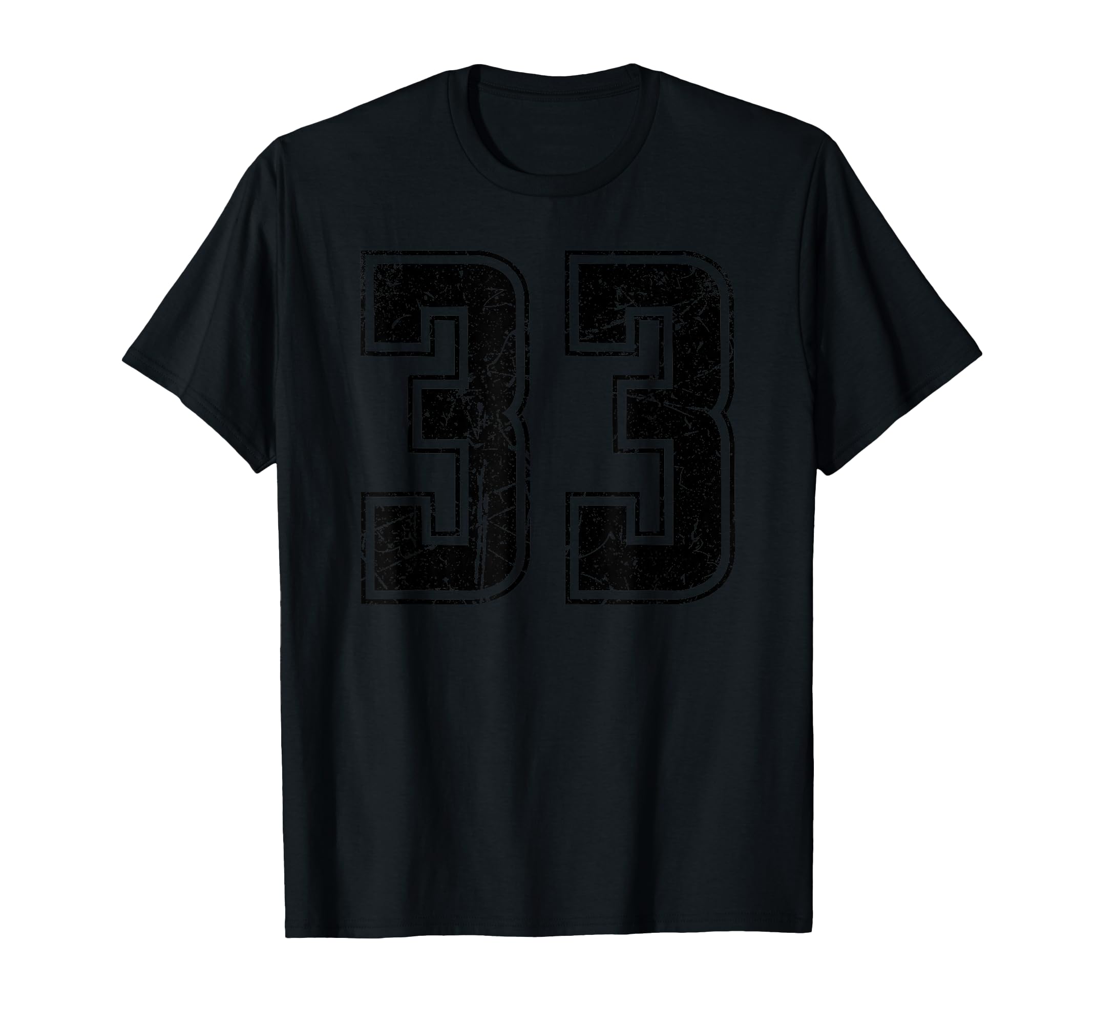 Number 33 Distressed Grunge Jersey Team T-Shirt - Streetwear Style Unisex - T-Shirt, Sweatshirt, Hoodie