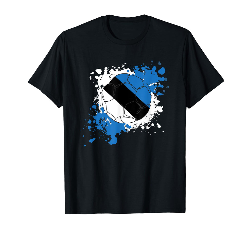 Soccer Ball Flag Estonia T-Shirt - Graphic Print for Adults - T-Shirt, Sweatshirt, Hoodie