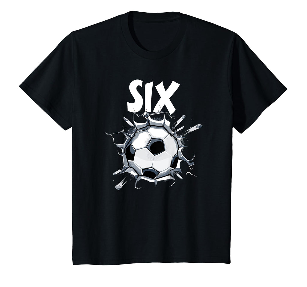 6 Year Old Soccer Birthday Party Theme T-Shirt - Graphic Print for Adults - T-Shirt, Sweatshirt, Hoodie