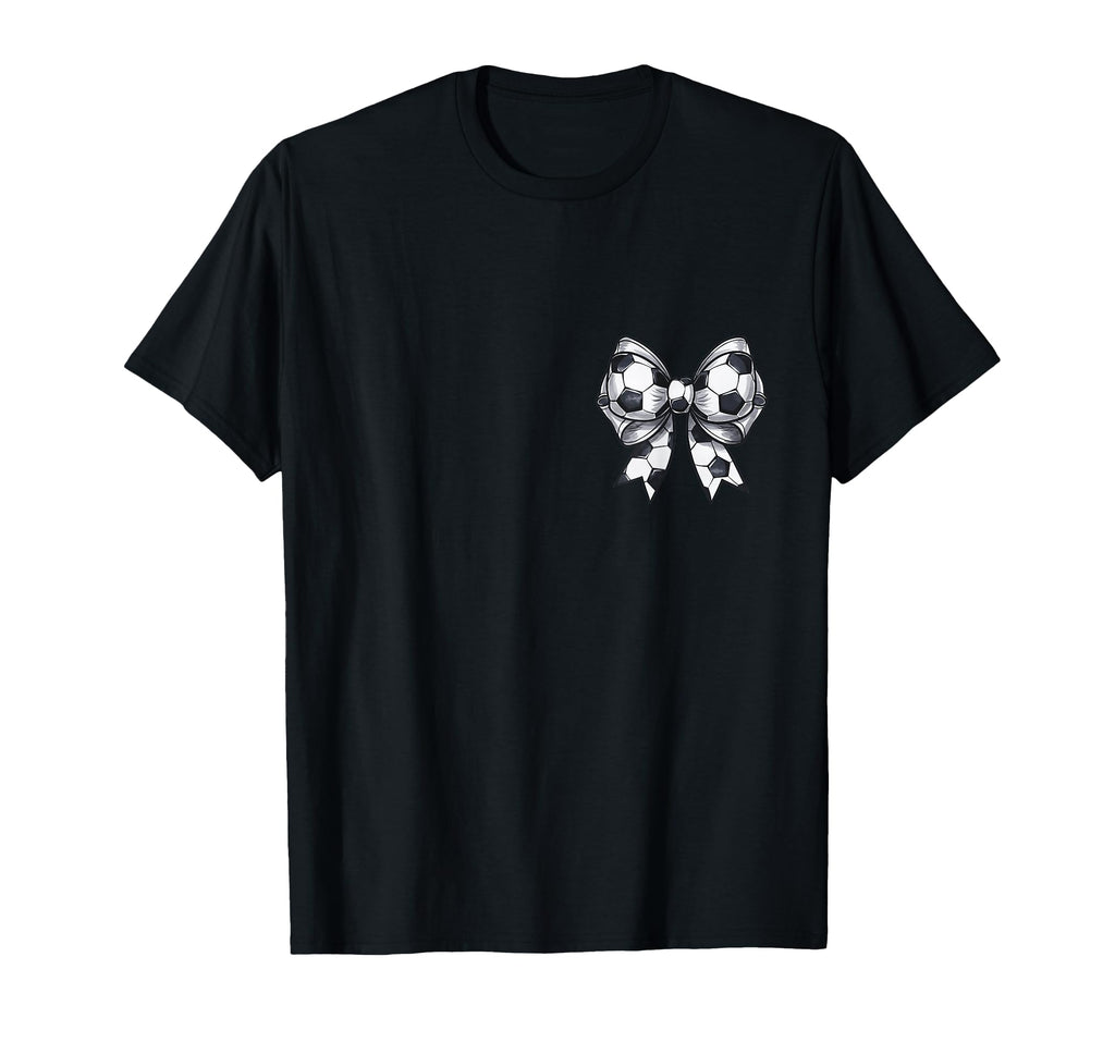 Soccer Mama Coquette Bow Front Back T-Shirt - Custom Art Print for Adults - T-Shirt, Sweatshirt, Hoodie