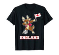 England Soccer Reindeer English Flag T-Shirt - Fun Novelty Design Unisex - T-Shirt, Sweatshirt, Hoodie