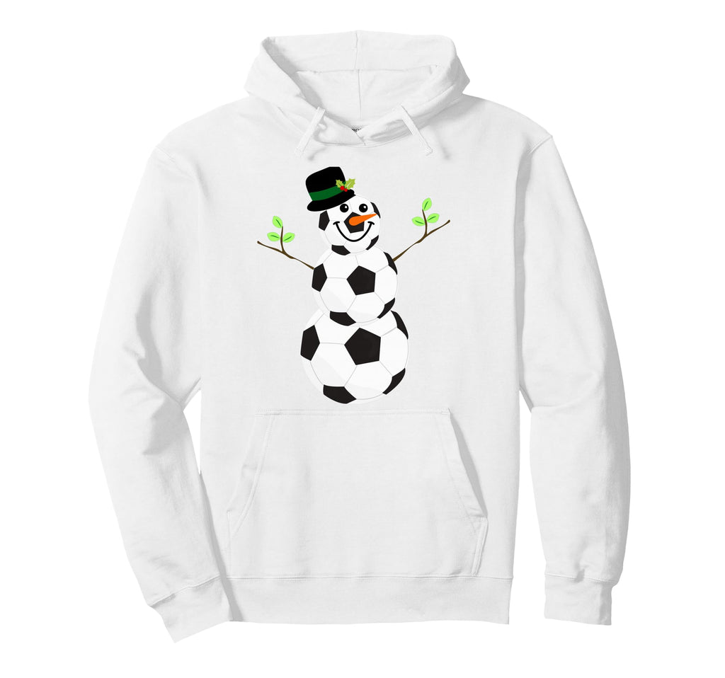 Soccer Balls Snowman Winter Sports Team Hoodie - Streetwear Style Unisex - T-Shirt, Sweatshirt, Hoodie