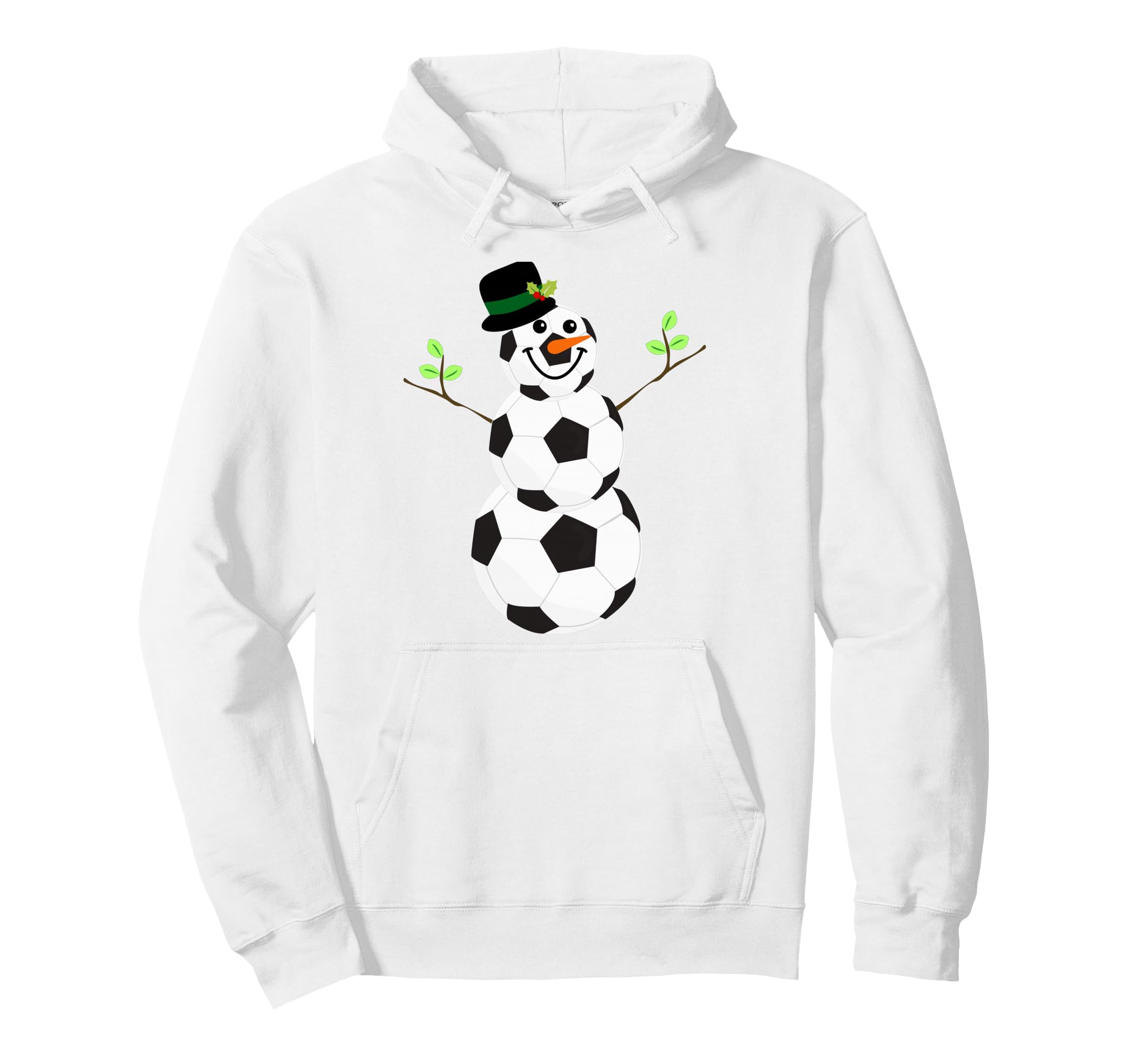Soccer Balls Snowman Winter Sports Team Hoodie - Streetwear Style Unisex - T-Shirt, Sweatshirt, Hoodie