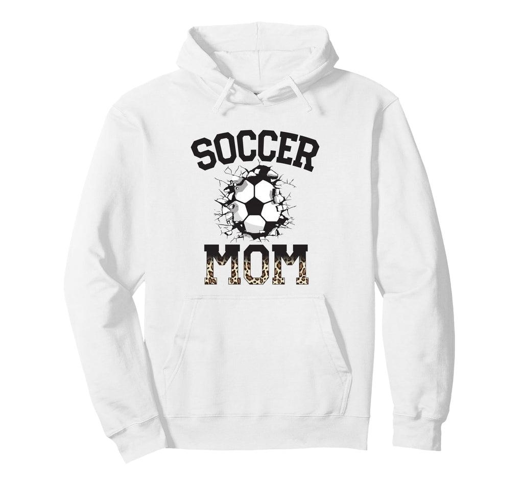 Womens Soccer Leopard Mom Soccer Mom Hoodie - Aesthetic Graphic for Adults - T-Shirt, Sweatshirt, Hoodie