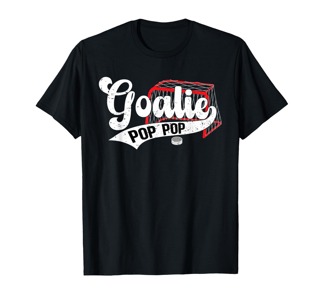 Ice Hockey Goalie Pop Pop Ice Hockey T-Shirt - Trendy Graphic for Adults - T-Shirt, Sweatshirt, Hoodie